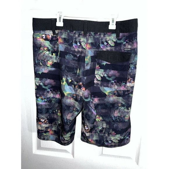 Vanphibian by VANS Board Shorts Zip Fly Pockets, "BEFLOR" Black Swim Trunks - Picture 5 of 7